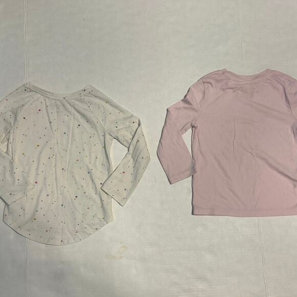 Lot of 2 Cat & Jack Girls 4T Long Sleeve Shirt School Autumn Casual Everyday - Picture 2 of 11